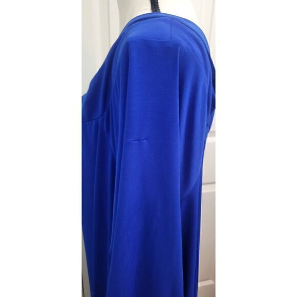 Ellen Tracy Sz 2X Cold Shoulder Tunic Dress Blue - Picture 5 of 7